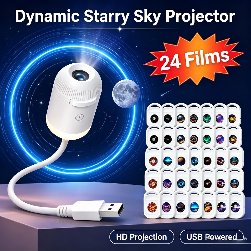 Planetarium Projector Home - Lampu Proyektor 2-in-1 dengan Efek Bintang