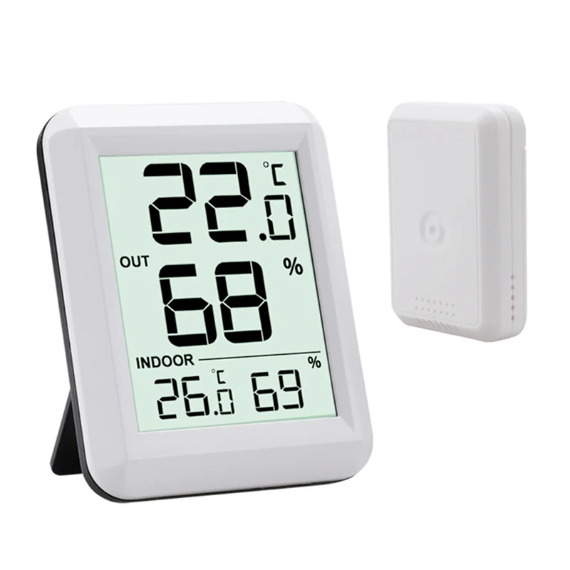 Weather Station Indoor - A49T Termometer Nirkabel Higrometer Kamar Bayi