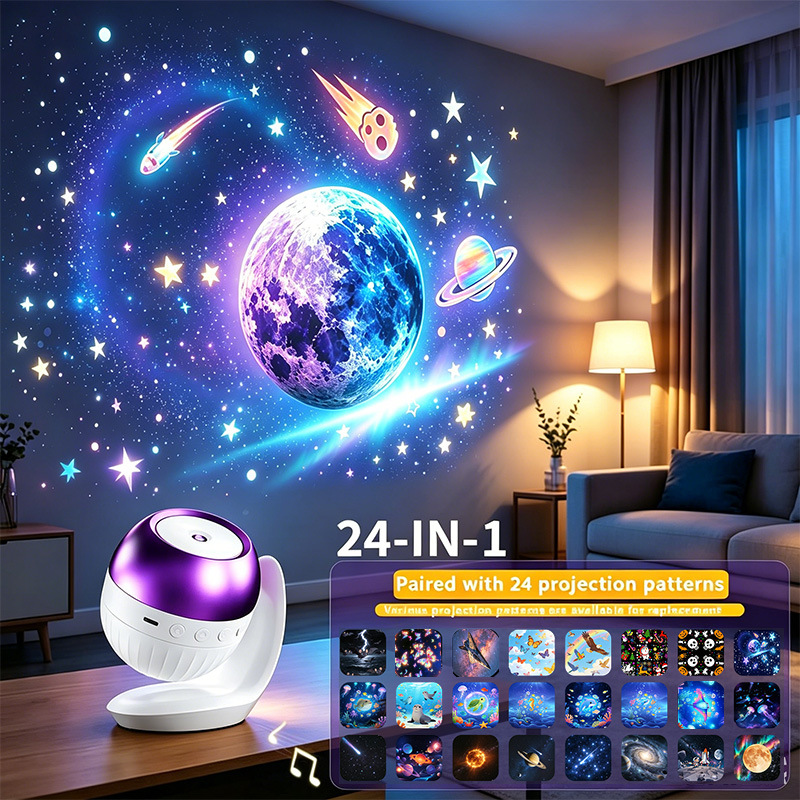Planetarium Projector Home - Proyektor Lampu Malam Galaksi & Lautan