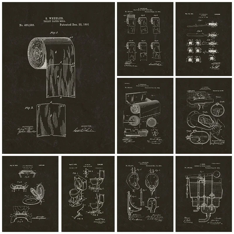 Star Map Poster - Poster Rancangan Kertas Toilet Modern Lukisan