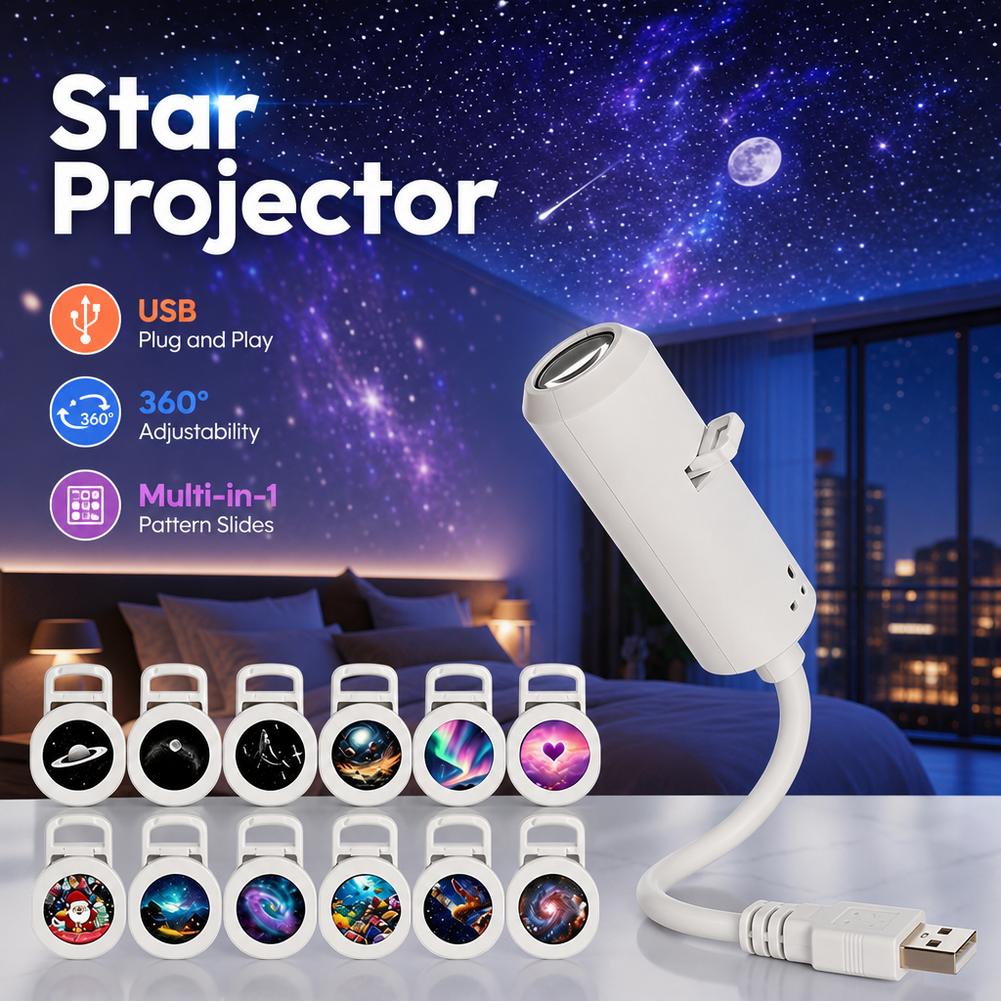 Planetarium Projector Home - Proyektor Bintang Galaksi USB Multi-fungsi Baru,
