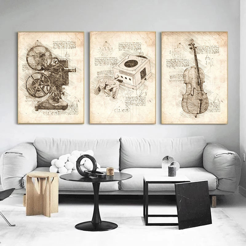 Poster Lukisan Kanvas Sketsa T - Star Map Poster ulasan dan harga