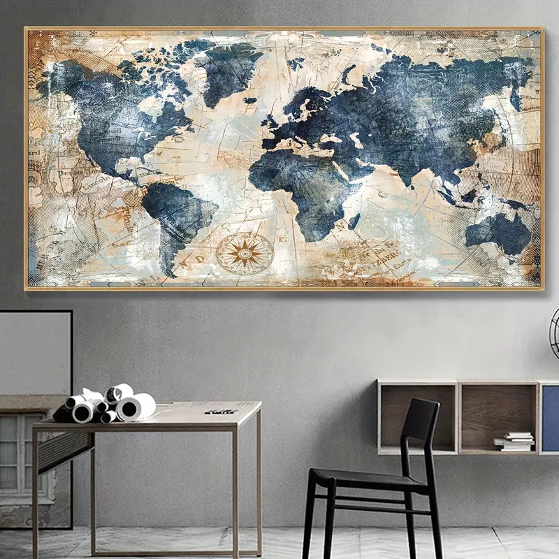 Poster kanvas 1 buah seni Vint - Star Map Poster ulasan dan harga