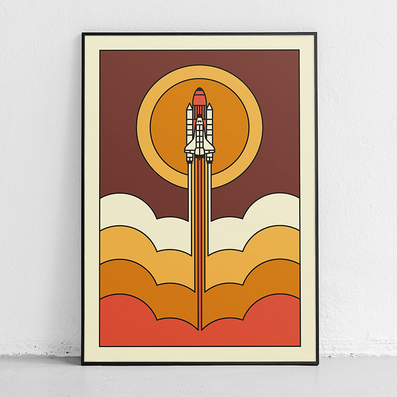 Poster Minimalis Sputnik Pesaw - Star Map Poster ulasan dan harga