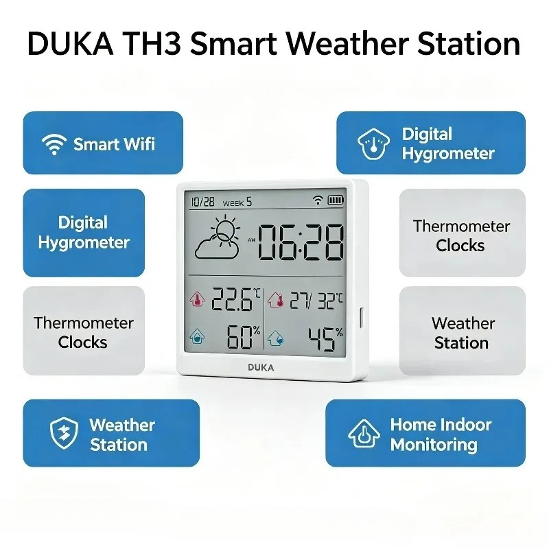 DUKA ATuMan Sensor Suhu dan Ke - Weather Station Indoor ulasan dan harga