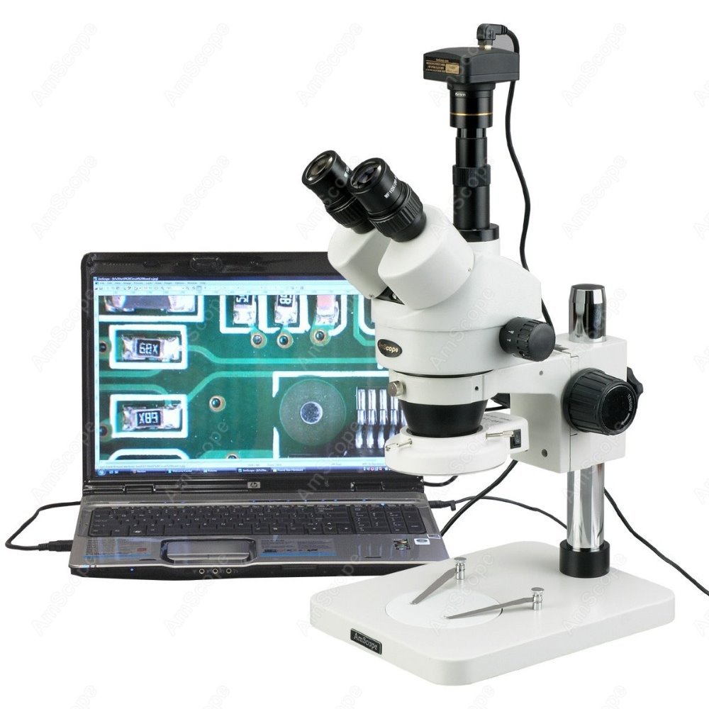 Mikroskop Stereo Zoom Trinokul - Amscope Microscope Stereo 7X-45X ulasan dan harga