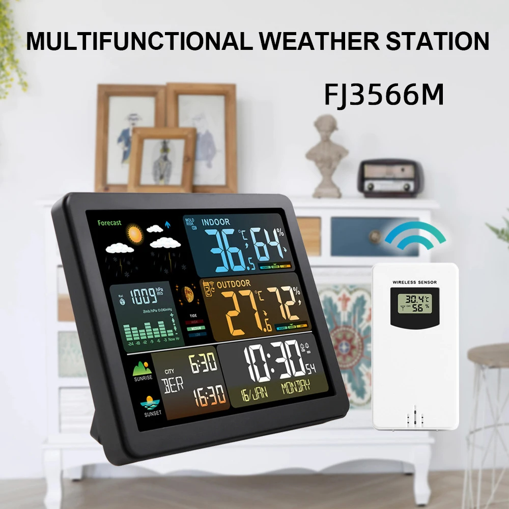 Jam meja elektronik nirkabel,  - Weather Station Indoor ulasan dan harga